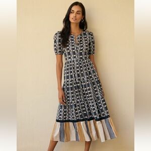 Anthropologie Ro's Garden Daphne Midi Dress